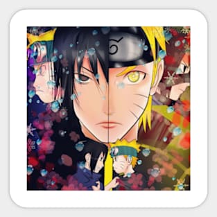 naruto and sasuke Sticker